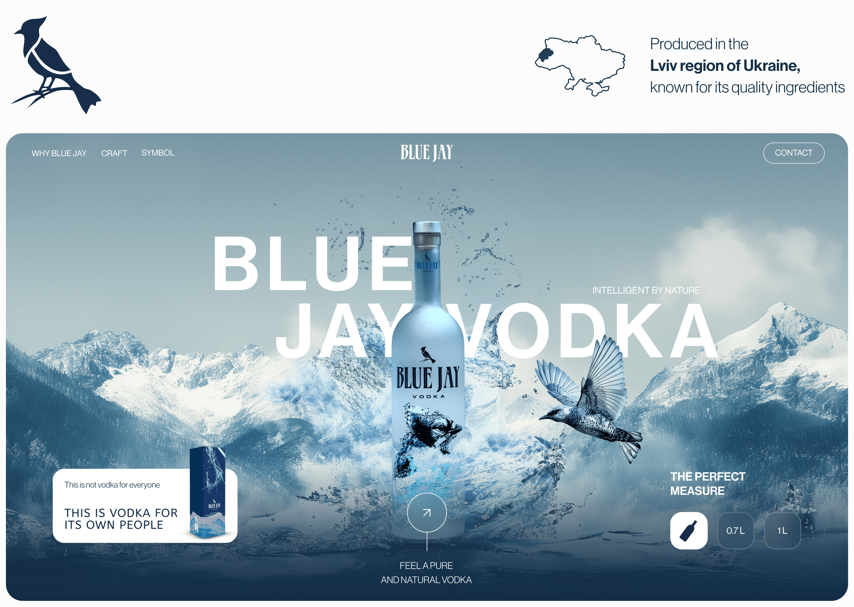 Blue Jay Vodka brand hero