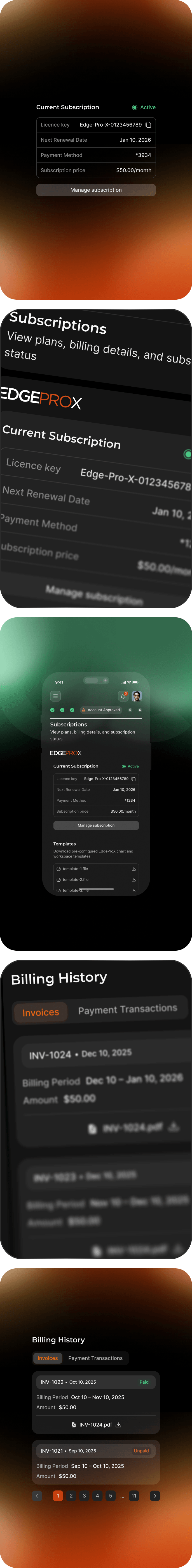 EdgeClear Catalyst — Mobile Screens