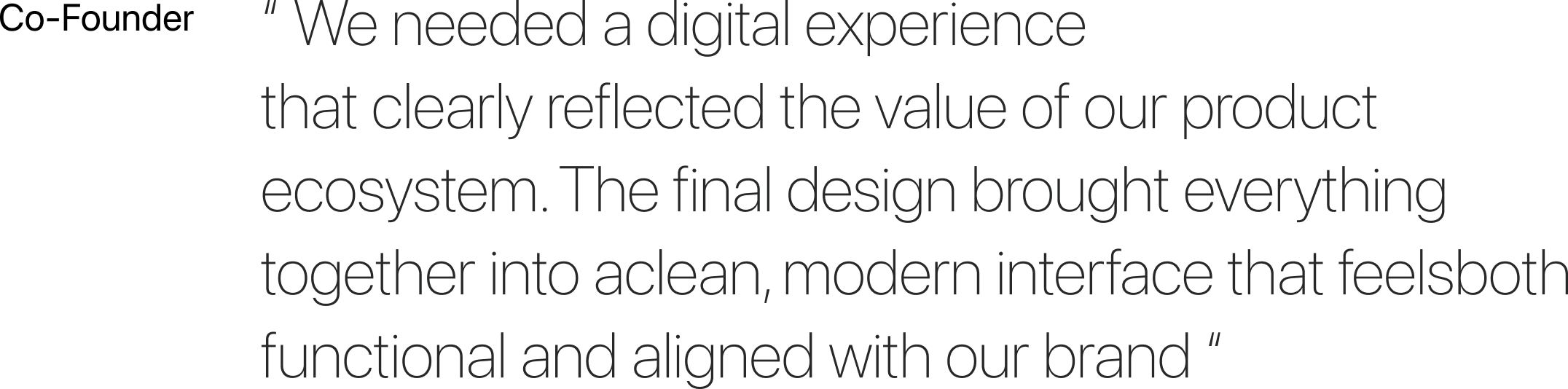 Co-Founder quote